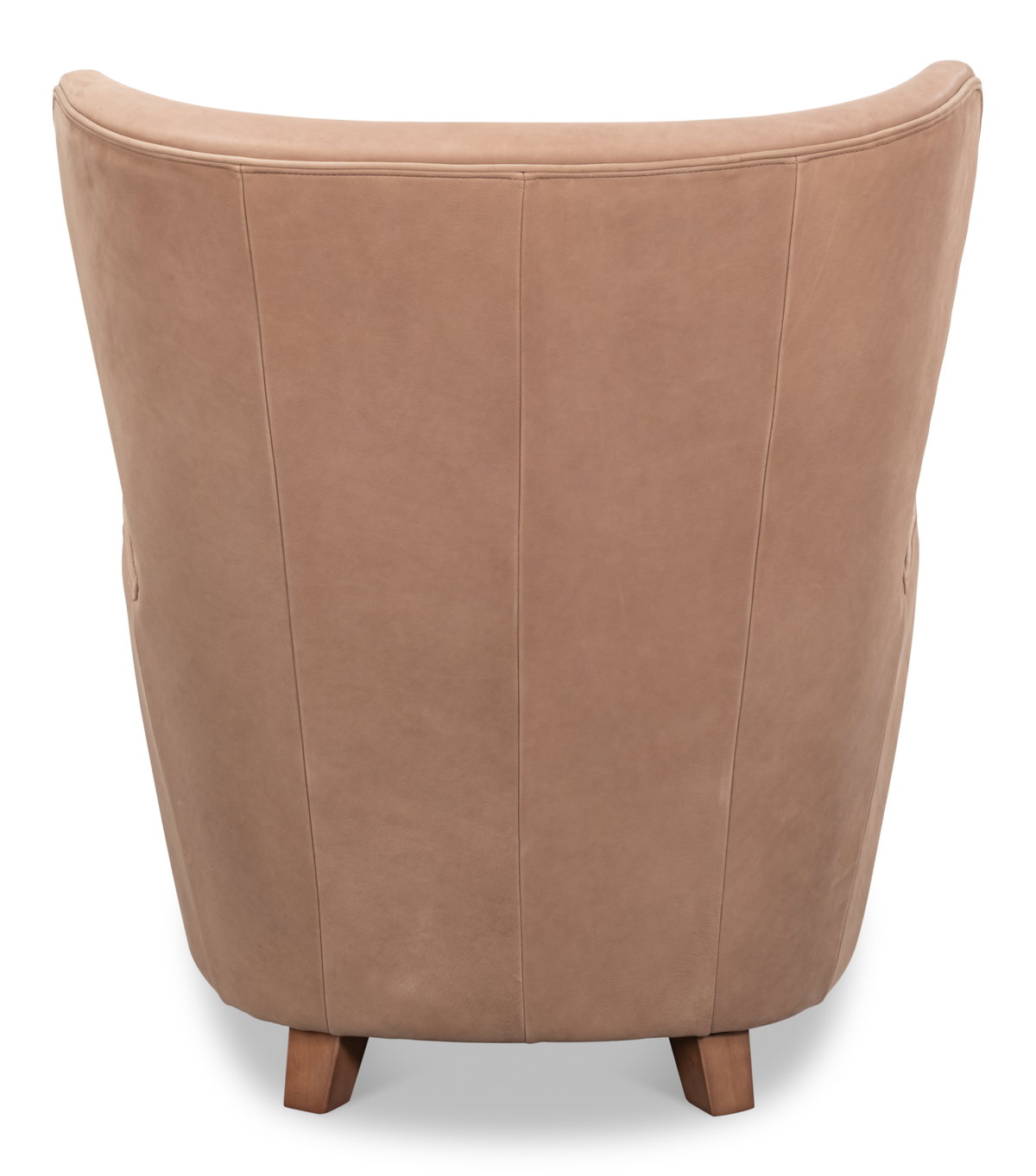 Lombard Wing Chair,Greece Grey Leather, Seating by Sarreid, 34" length x 36" width x 40" height View 10