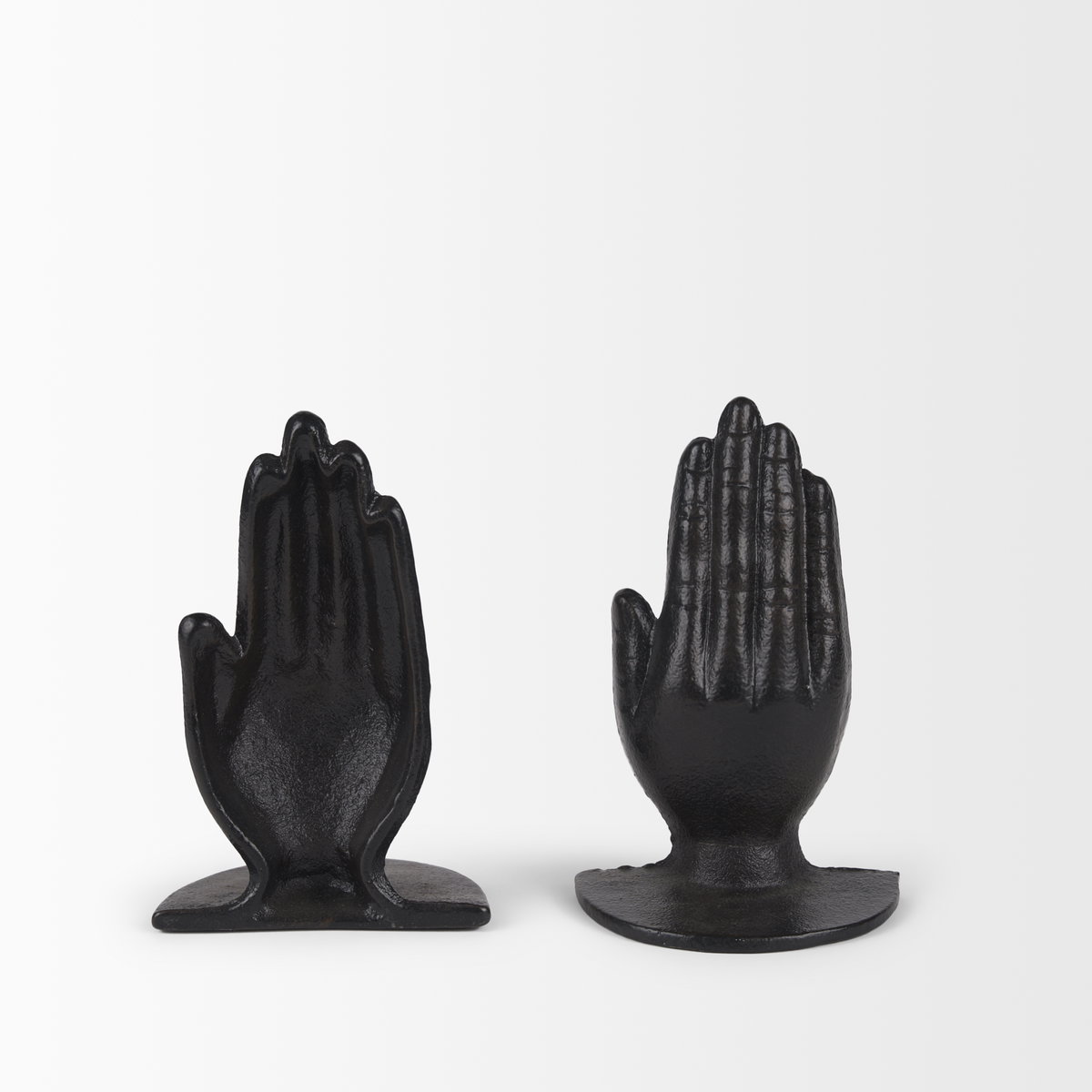 Praying Hands Bronze Cast Iron Book Ends, Bookend by Mercana, 5.91" length x 4.65" width x 7.17" height View 6