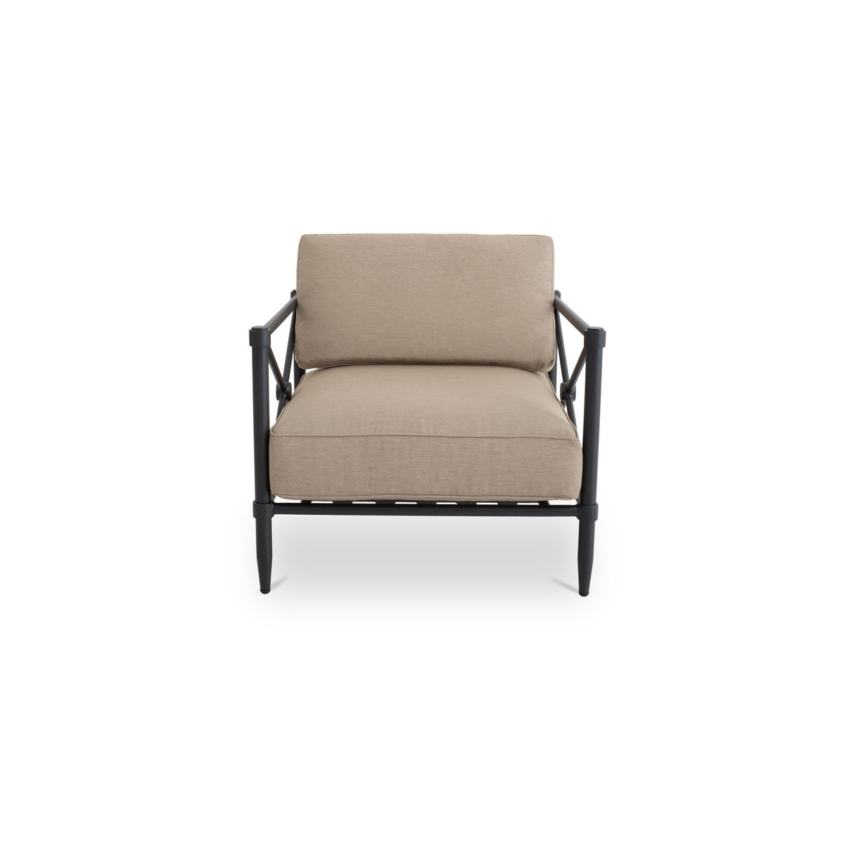 Willow Outdoor Accent Chair Light Brown, Outdoor Chair by Moe's Home, 2'8" width x 2'10" height x 2'8" depth View 1