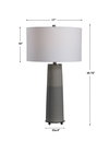 Abdel Gray Glaze Table Lamp, by Uttermost, 17" width x 30.75" height x 17" depth thumbnail 3