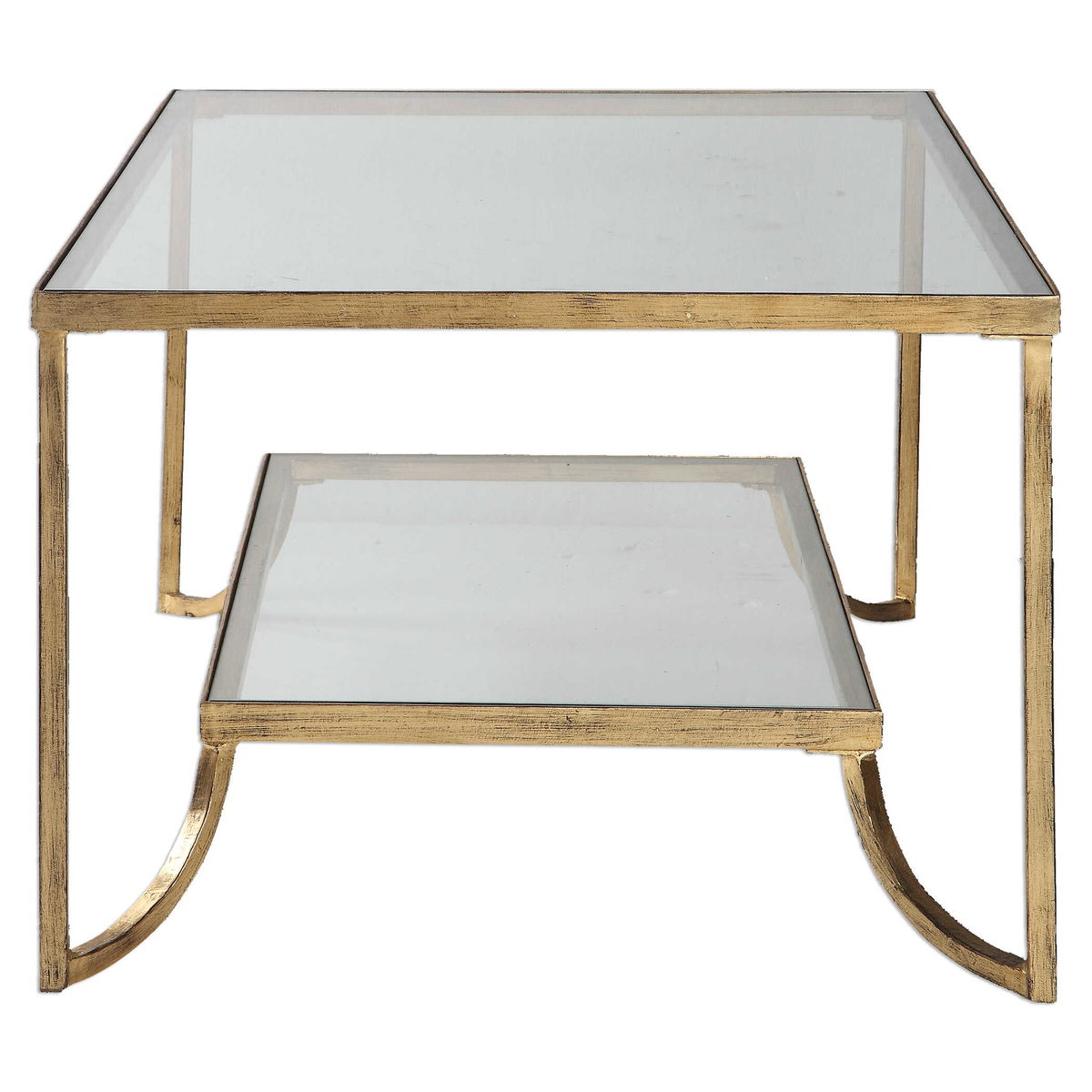 Katina Gold Leaf Coffee Table, by Uttermost, 46.62" width x 20.75" height x 28.37" depth View 5
