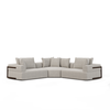 Warner Gray 3 Piece Sofa Set with Corner Piece, Sectional Sofa by Mercana, 113" length x 113" width x 32.68" height thumbnail 1