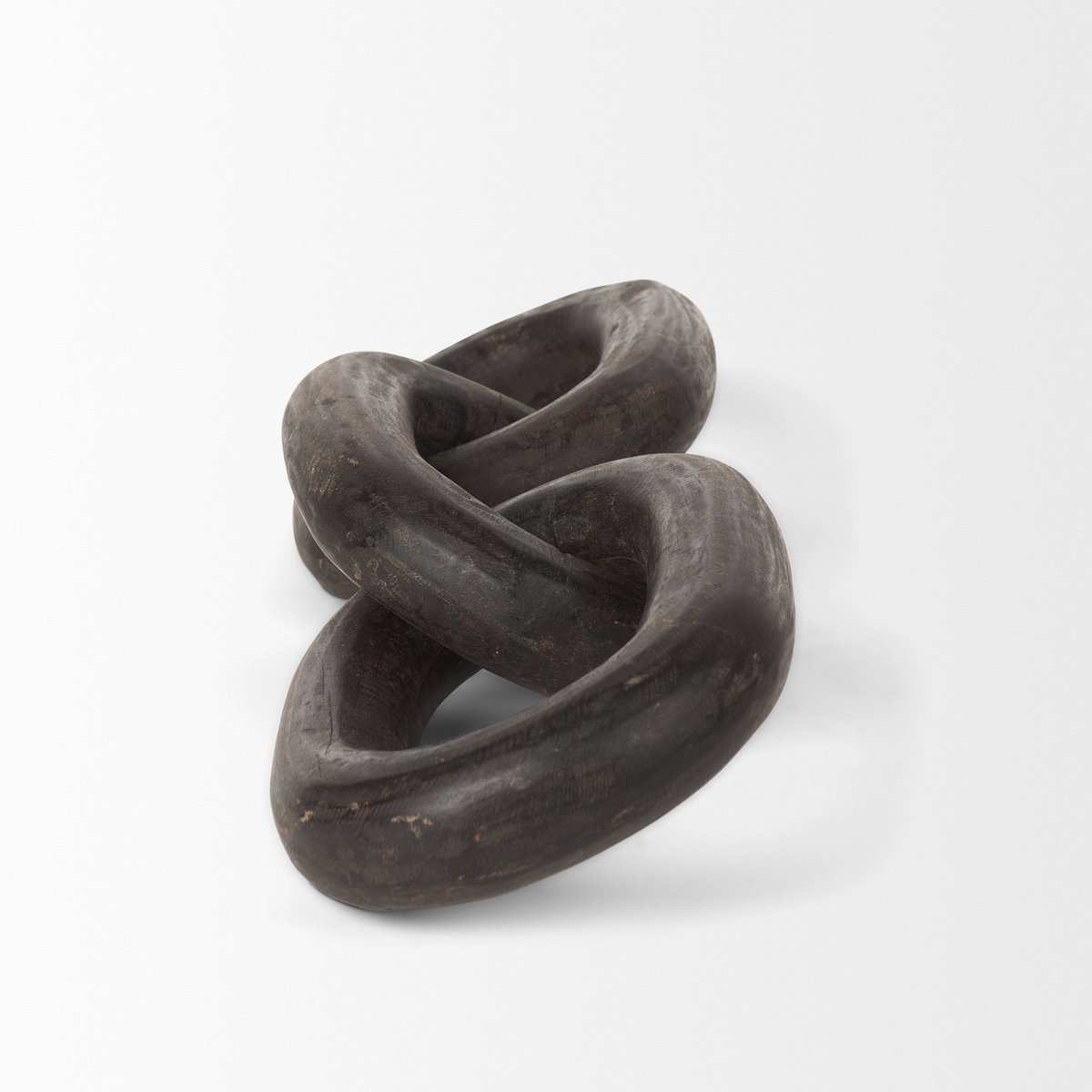 Tayla Large Black-Brown Wood Chain Link, Decorative Object by Mercana, 9.5" length x 2" width x 21" height View 3