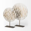 Ezra (Large) 13L x 3W Gold Metal Circular Decorative Object, by Mercana, 12.6" length x 3.15" width x 16.93" height thumbnail 3