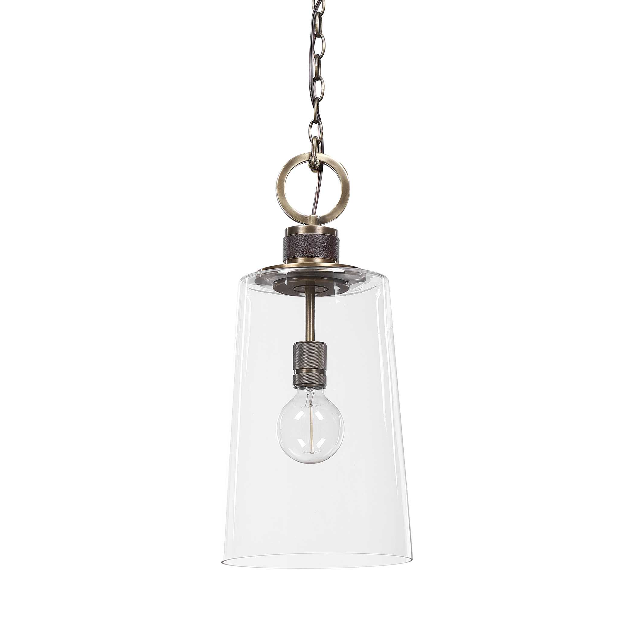 Rosston 1 Light Mini Pendant, Ceiling Light by Uttermost, 10" width x 22" height x 10" diameter x 10" depth View 7