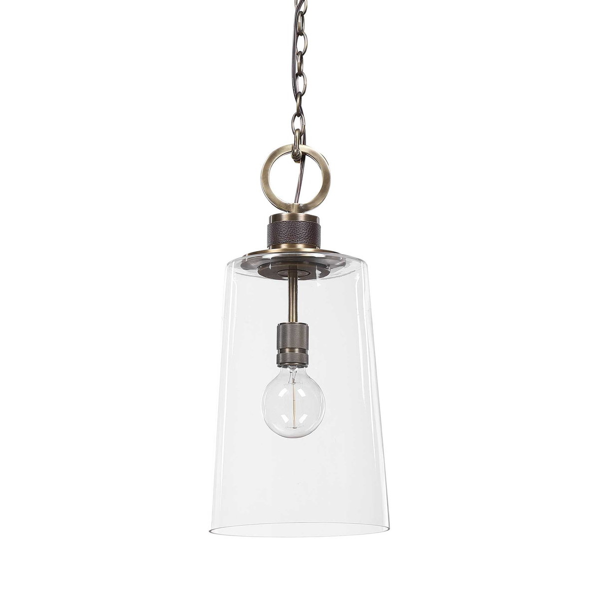 Rosston 1 Light Mini Pendant, by Uttermost, 10" width x 1'10" height x 10" diameter x 10" depth View 7