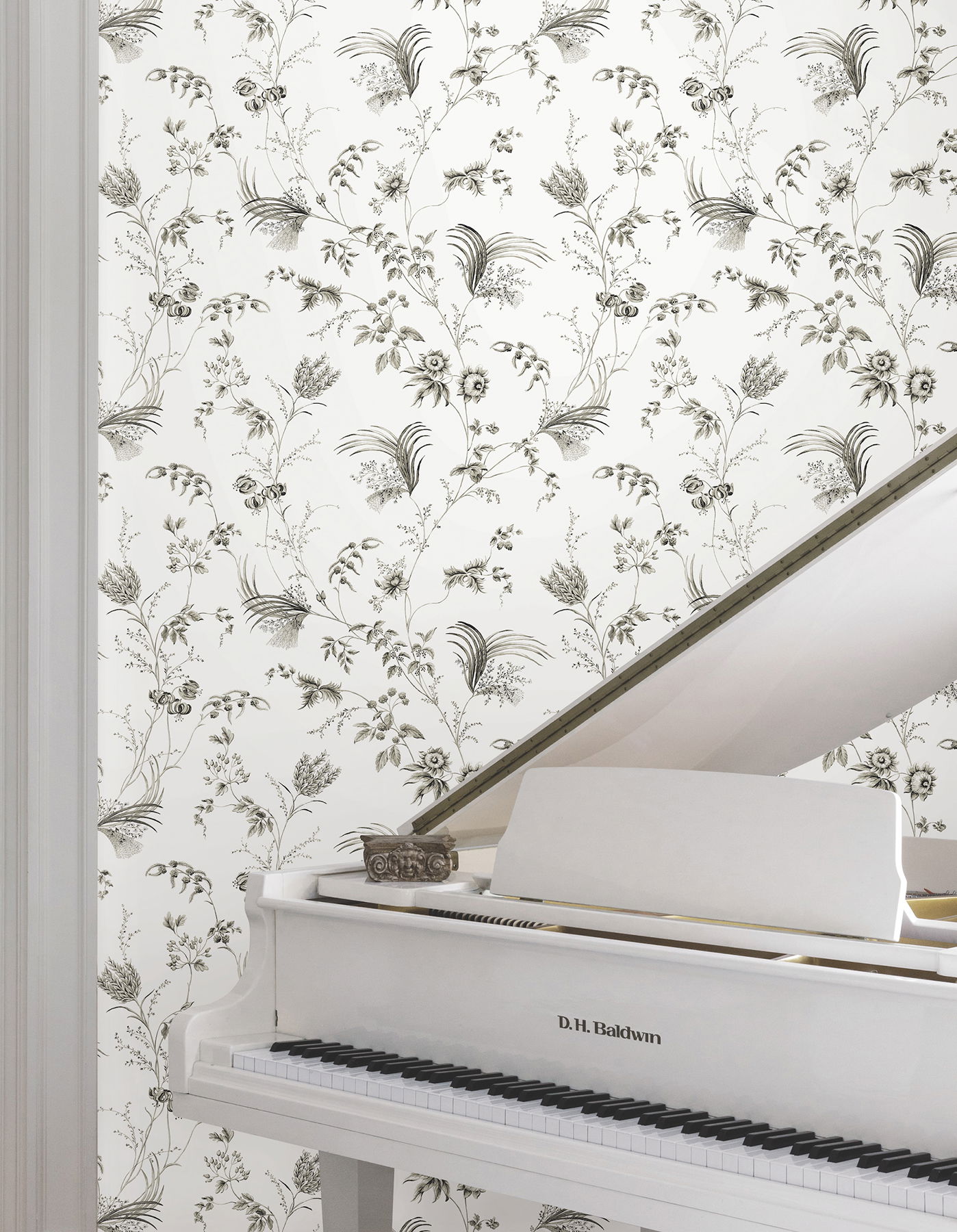 Floral Lace Black Wallpaper Floral Lace Black Wallpaper large image