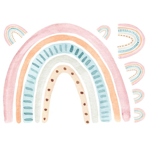 Watercolor Rainbow Peel & Stick XL Giant Wall Decal