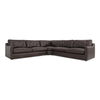 Thurlow Corner Modular Sectional Espresso Brown Leather thumbnail 0