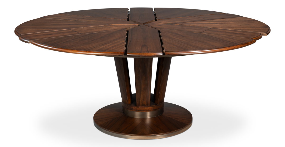 Soho Jupe Dining Table  Medium, by Sarreid, 4'7" length x 4'7" width x 2'6" height View 9