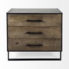 Alvin  Wood with Metal Framing Accent Cabinet, Cabinets & Chest by Mercana, 34.5" length x 21.5" width x 30" height thumbnail 3