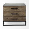 Alvin  Wood with Metal Framing Accent Cabinet, Cabinets & Chest by Mercana, 34.5" length x 21.5" width x 30" height thumbnail 7