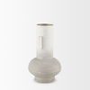 Torres Small Textured Off White with Gold Metal Vase thumbnail 4