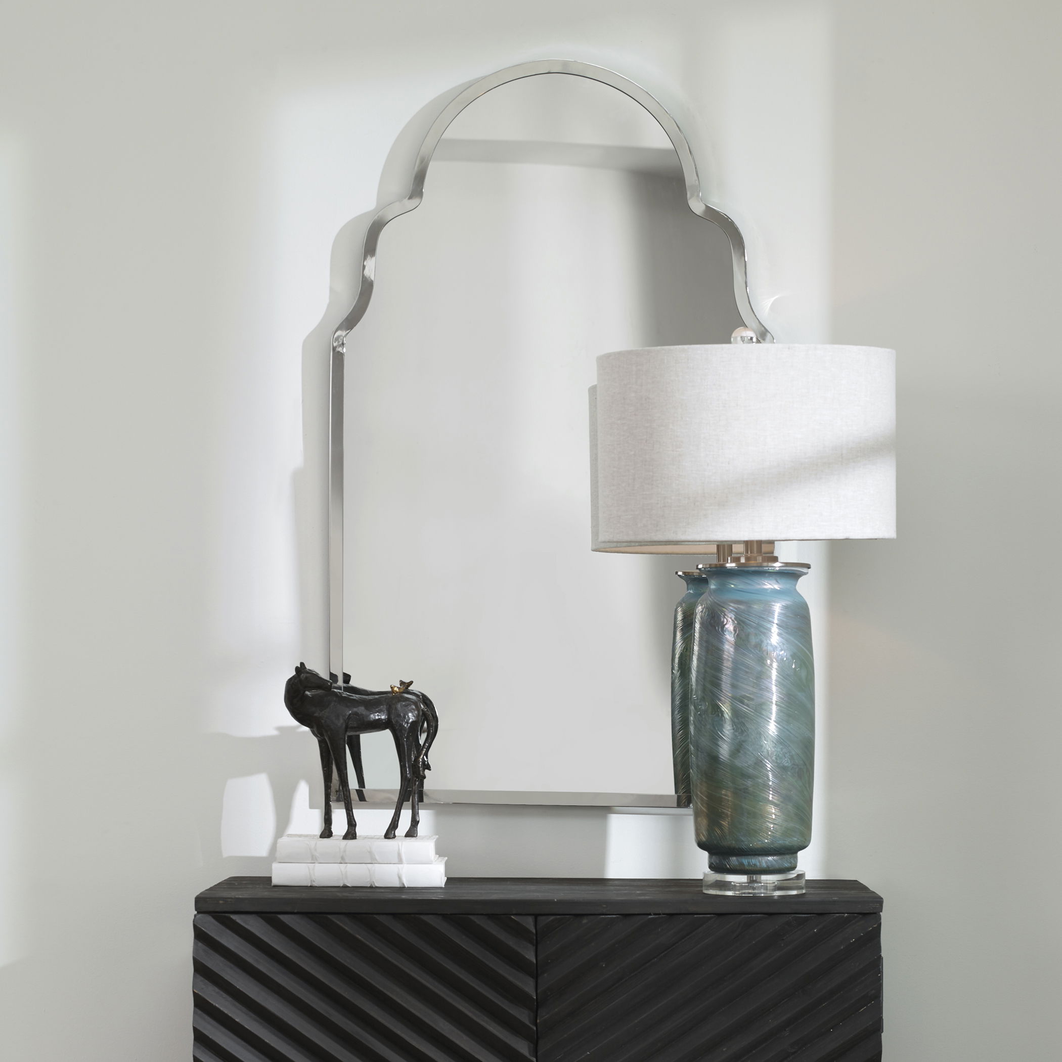 Brayden Nickel Arch Mirror Brayden Nickel Arch Mirror large image