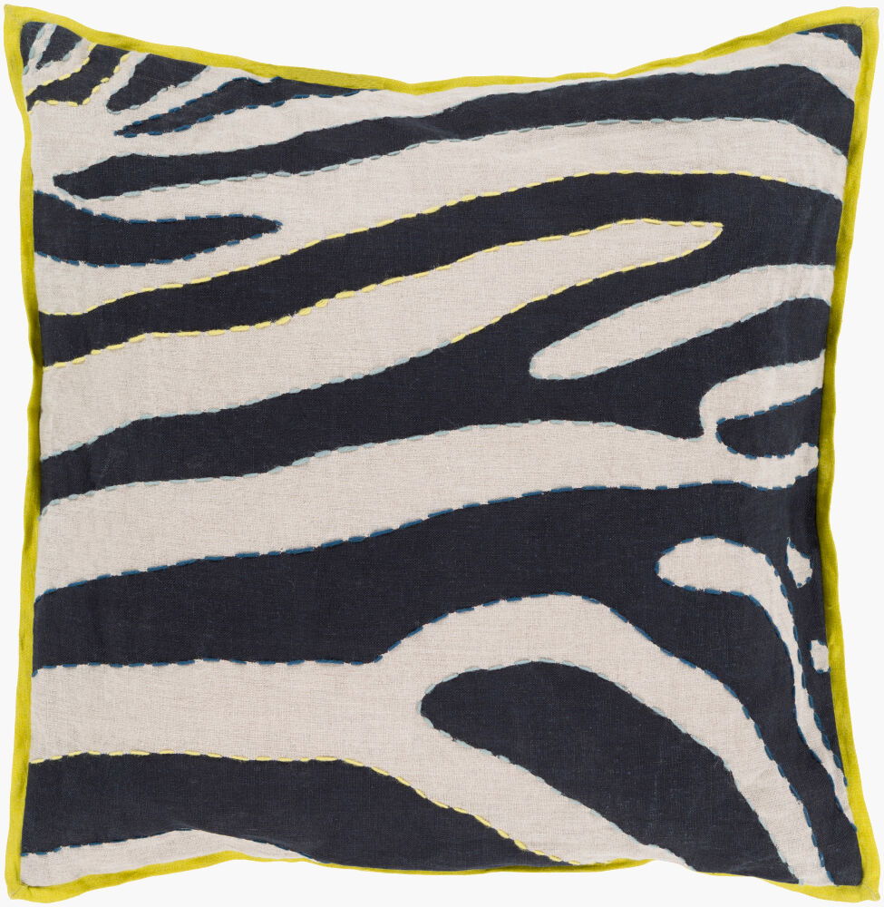 Zebra Accent Pillow, Decorative Pillow by Surya, 18" length x 18" width