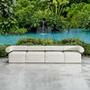Bolster Back White Armless Outdoor Sofa, Furniture by Uttermost, 36" width x 29.25" height x 36" depth thumbnail 9