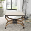 Icaria Upholstered Small Bench, Benche by Uttermost, 23.5" width x 19.5" height x 15.75" depth thumbnail 5