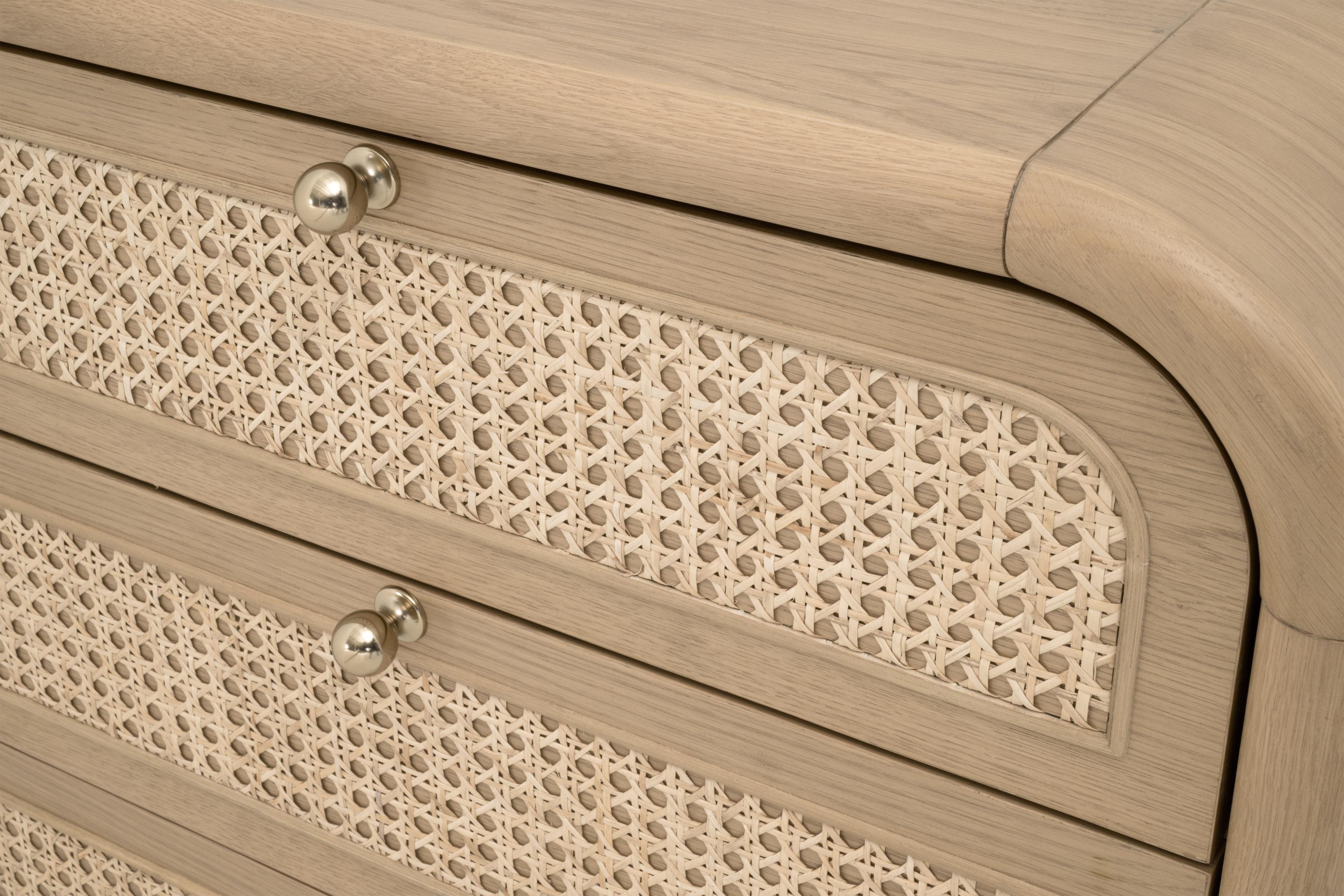 Cannes 3-Drawer Nightstand, by Essentials for Living, 28" width x 27" height x 18" depth View 6