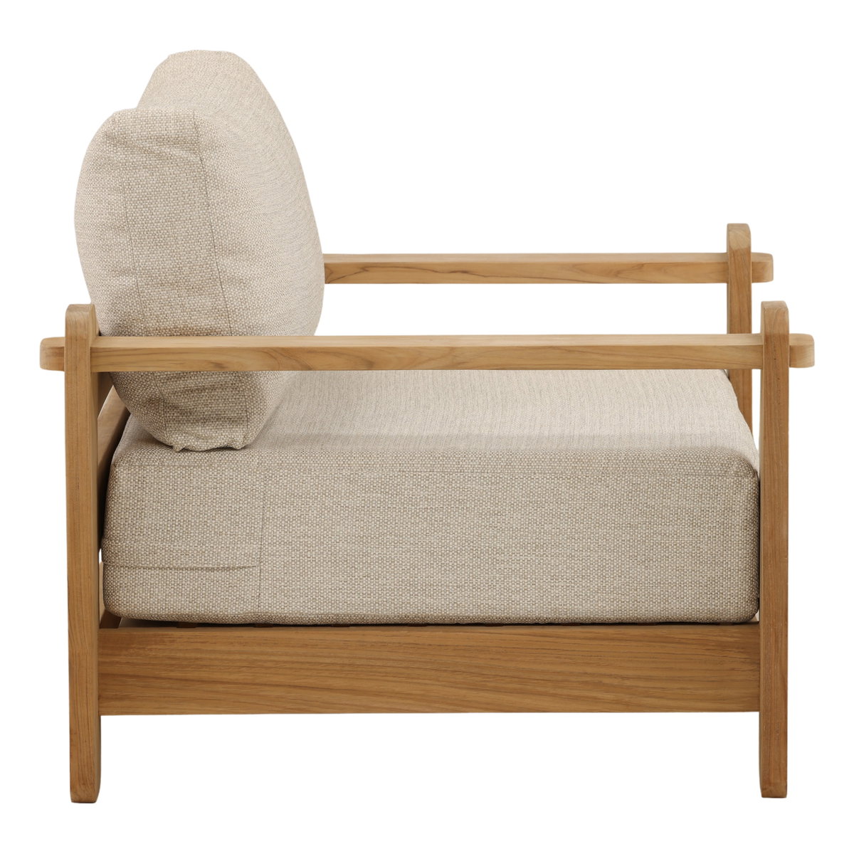 Julie Outdoor Sofa Chair Taupe, Accent Chair by Dovetail, 41.6" width x 30" height x 35.43" depth View 3