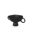 Radka Small Matte Black Metal Decorative Bowl, by Mercana, 15.55" length x 11.22" width x 6.75" height thumbnail 1