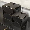 Darren (Small) 6L x 6W Black Metal Decorative Cube, Decorative Object by Mercana, 6.1" length x 6.1" width x 6.1" height thumbnail 3
