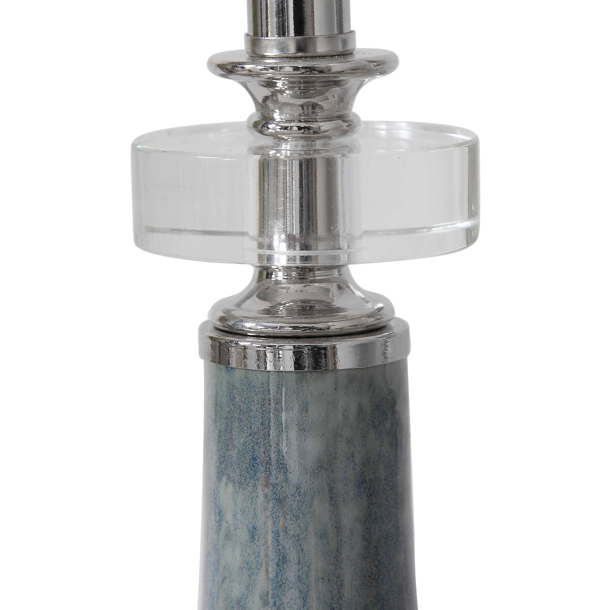 Piers Mottled Blue Buffet Lamp, by Uttermost, 10" width x 33.25" height x 10" depth View 8