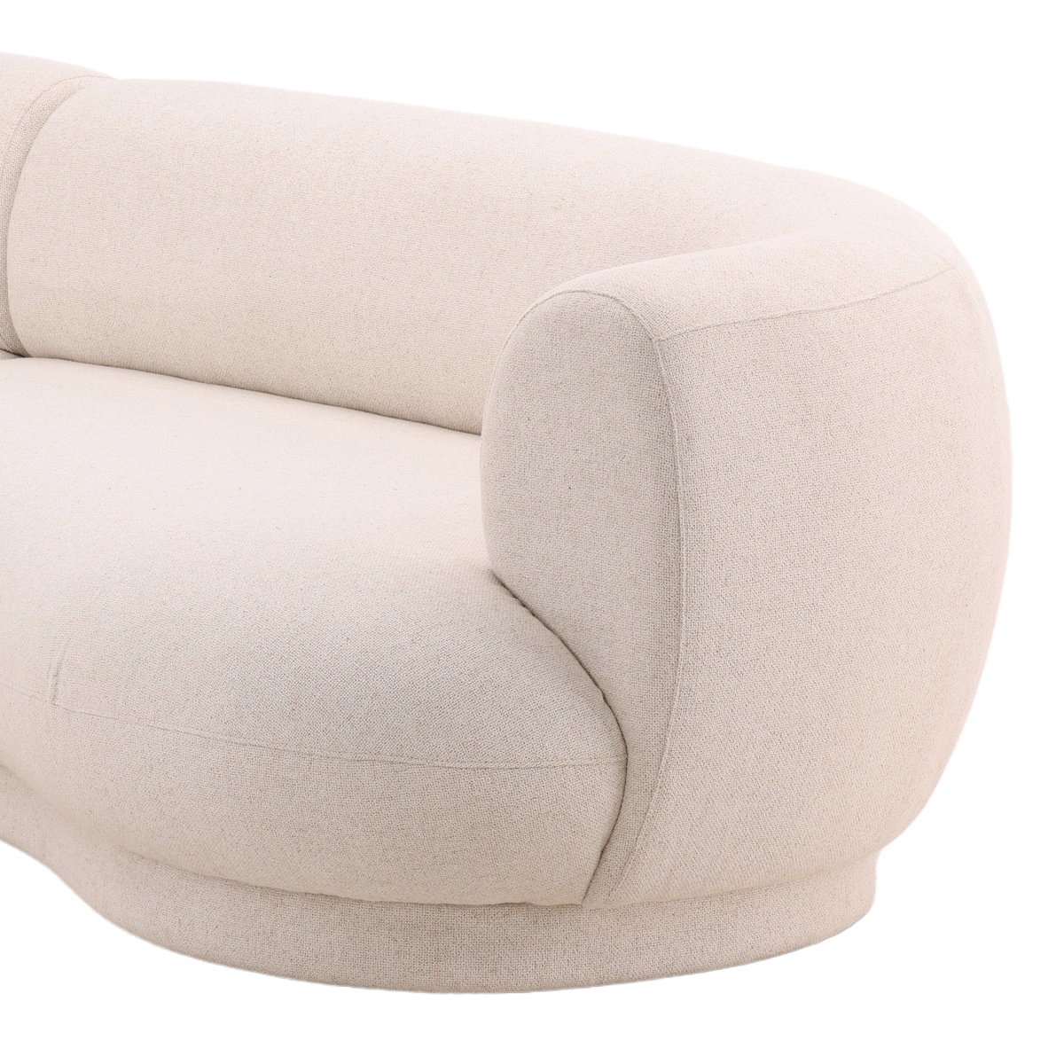 Lake Chaise Sectional Cream Performance LAF, Sectional Sofa by Dovetail, 127.87" width x 29.38" height x 95" depth View 5