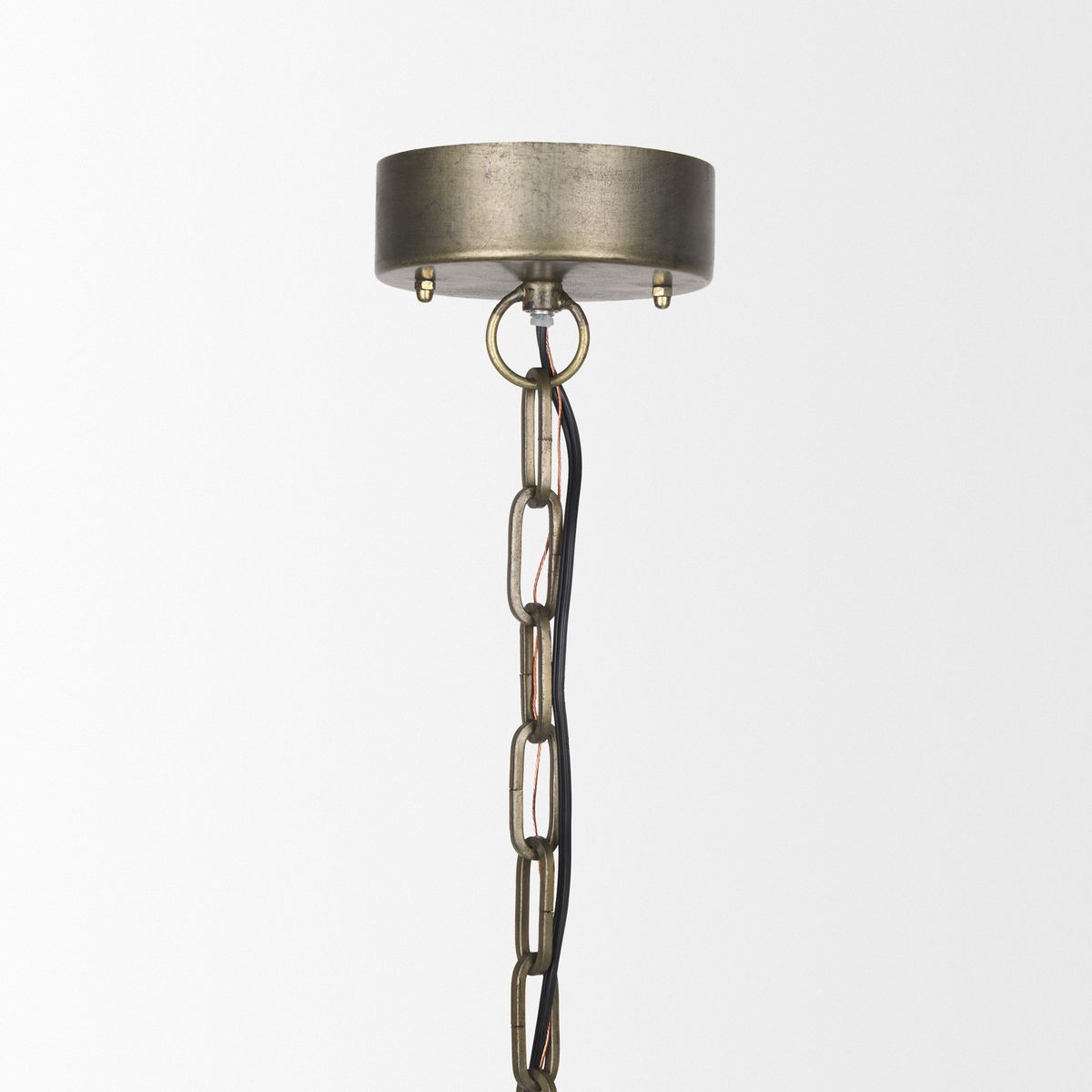 Dawson I 13x13.5 Silver Toned Metal Dome Pendant Light, by Mercana, 13" length x 13" width x 13.5" height View 3
