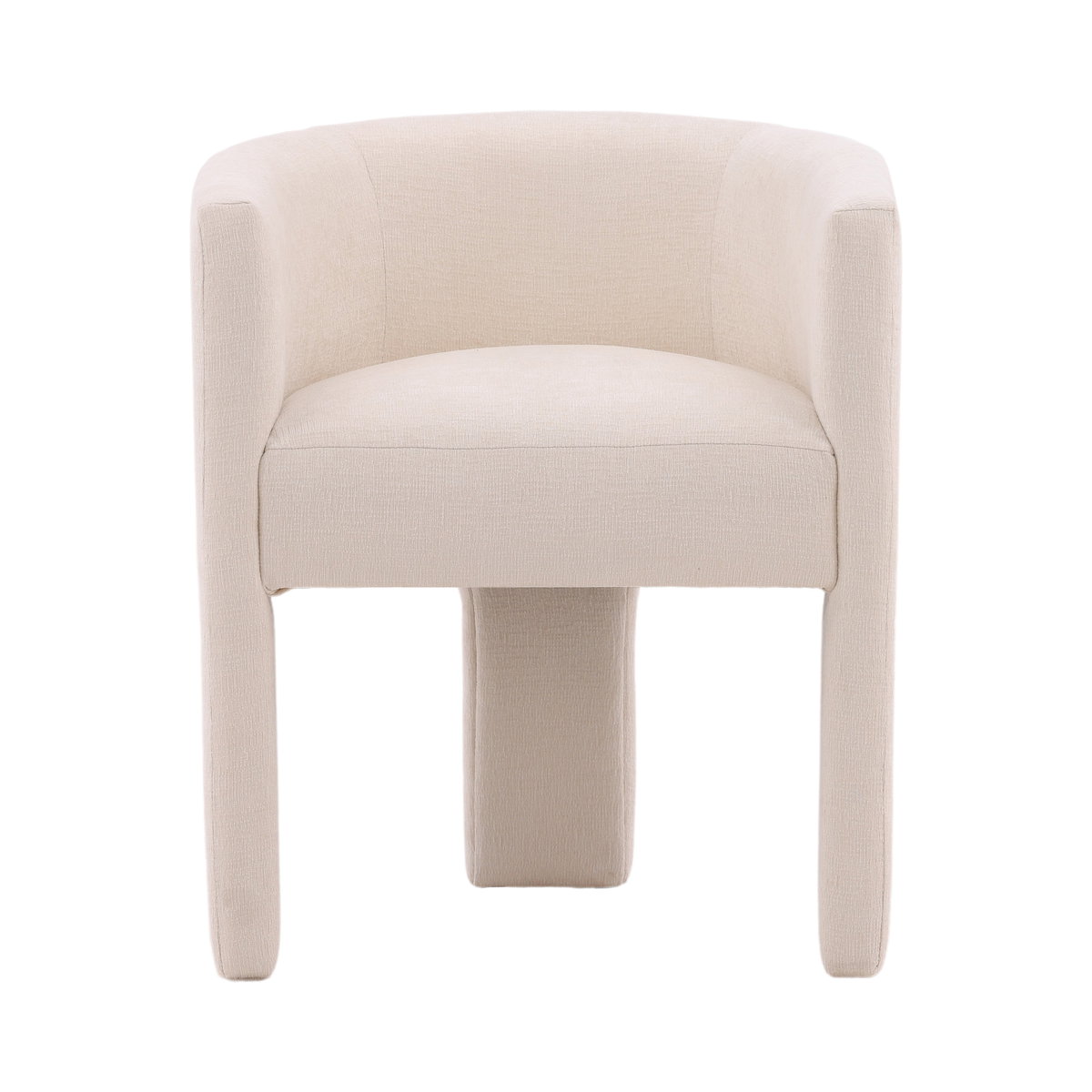 Olimpia Dining Chair Cream, by Dovetail, 24" width x 28" height x 22.75" depth View 2