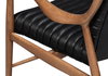 Singletary Leather Chair  Onyx Black, by Sarreid, 2'4" length x 2'3" width x 2'8" height thumbnail 8