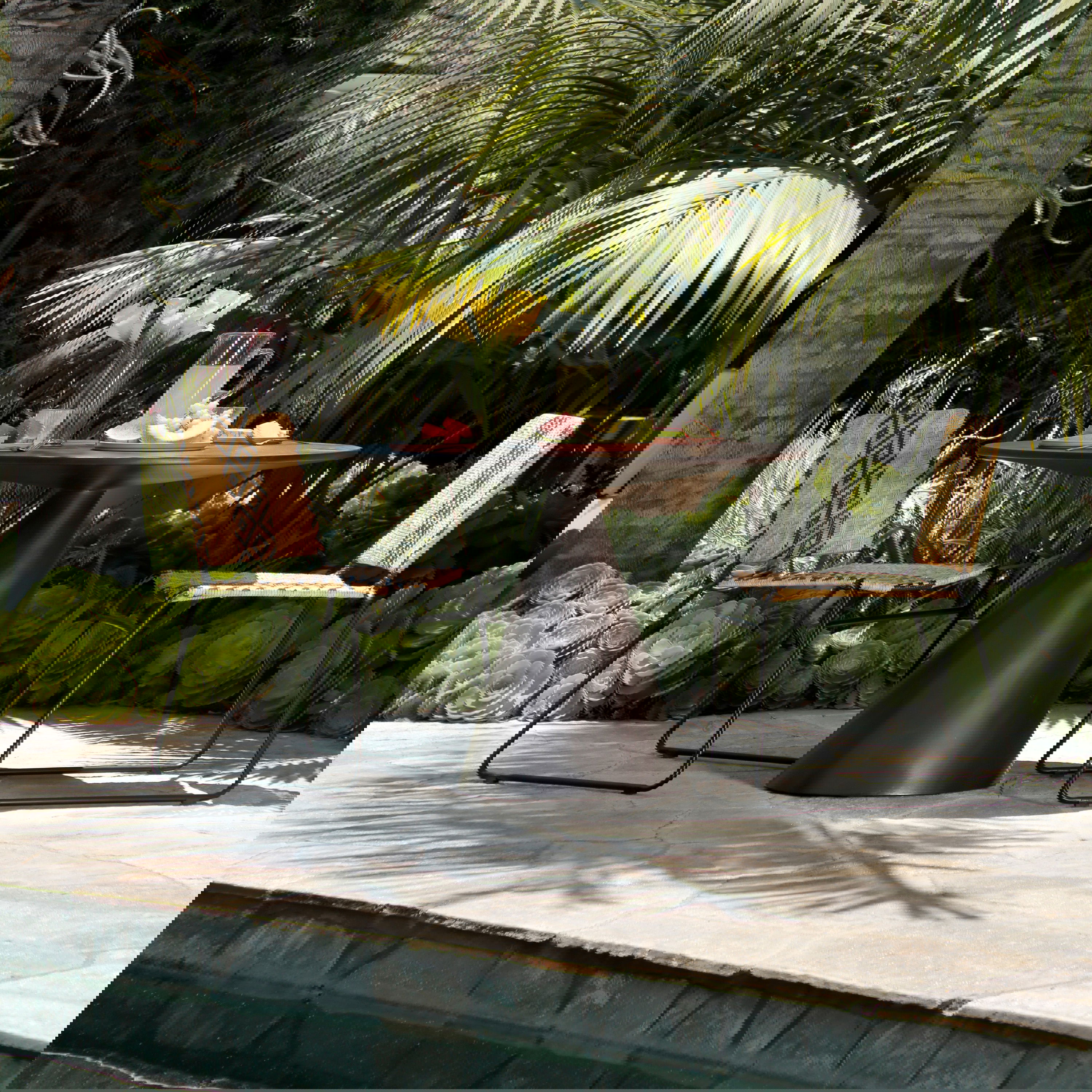 Florina Dining Table Lava, by Dovetail, 41.5" width x 30" height x 41.5" depth View 4