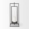 Albus I Large Black Metal Rectangular Table Candle Holder, Candles & Candle Holder by Mercana, 9.25" length x 9.25" width x 23.82" height thumbnail 3