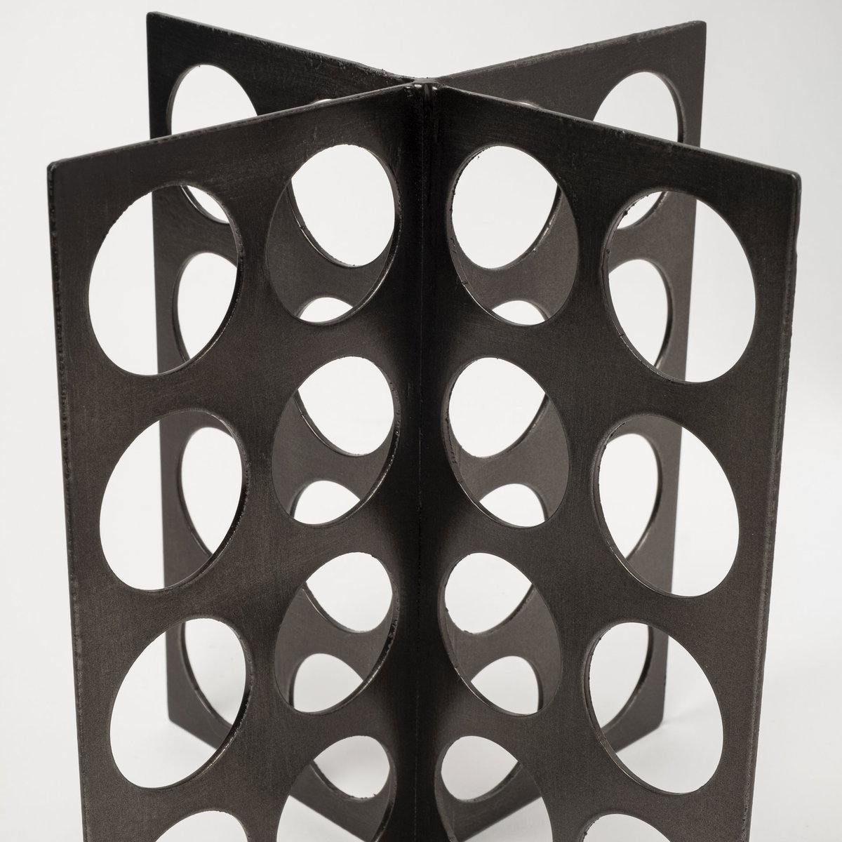 Fletcher (Small) 4L x 4W Gray Metal Abstract Decorative Object, by Mercana, 4.33" length x 4.33" width x 5.91" height View 8