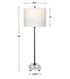 Ciara Sleek Buffet Lamp, Table Lamp by Uttermost, 11" width x 33" height x 11" depth thumbnail 3