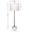 Ciara Sleek Buffet Lamp, by Uttermost, 11" width x 33" height x 11" depth thumbnail 3