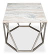 Trapezoid Coffee Table, Marble Top, by Sarreid, 44" length x 23" width x 18" height thumbnail 3