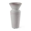 Esme  Whitewashed Ceramic Vase, by Mercana, 4.53" length x 4.53" width x 10.43" height thumbnail 1