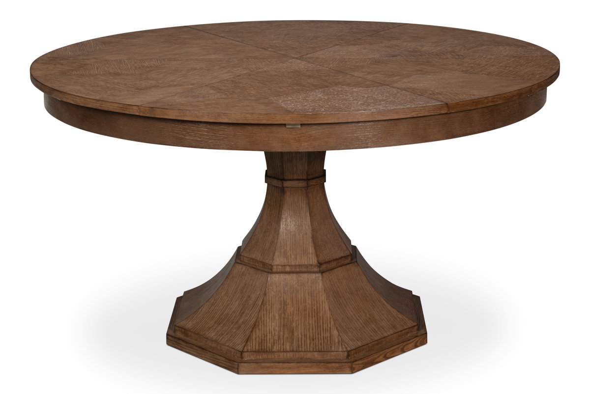 Giselle Jupe Table  Medium  Light Mink, by Sarreid, 4'7" length x 4'7" width x 2'6" height View 1