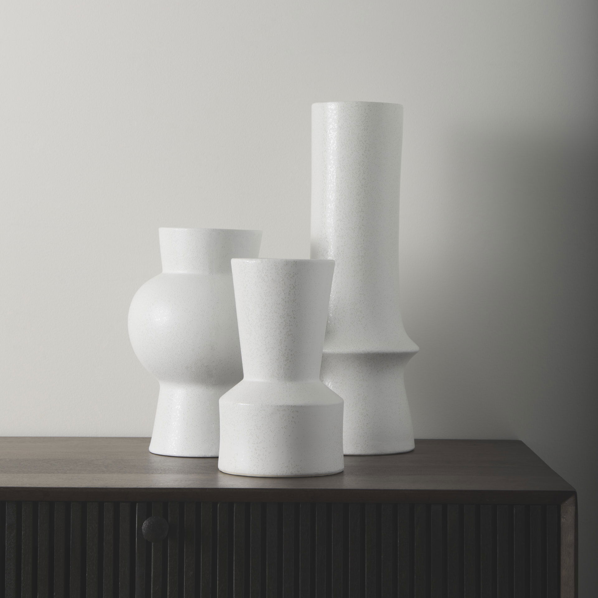 Laforge 9.4H Small White Ceramic Vase large image 