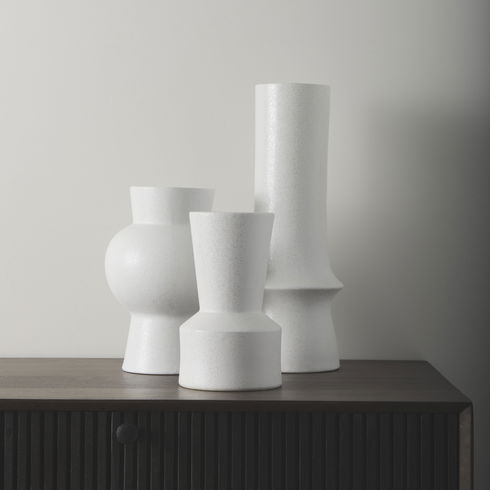 Laforge 9.4H Small White Ceramic Vase