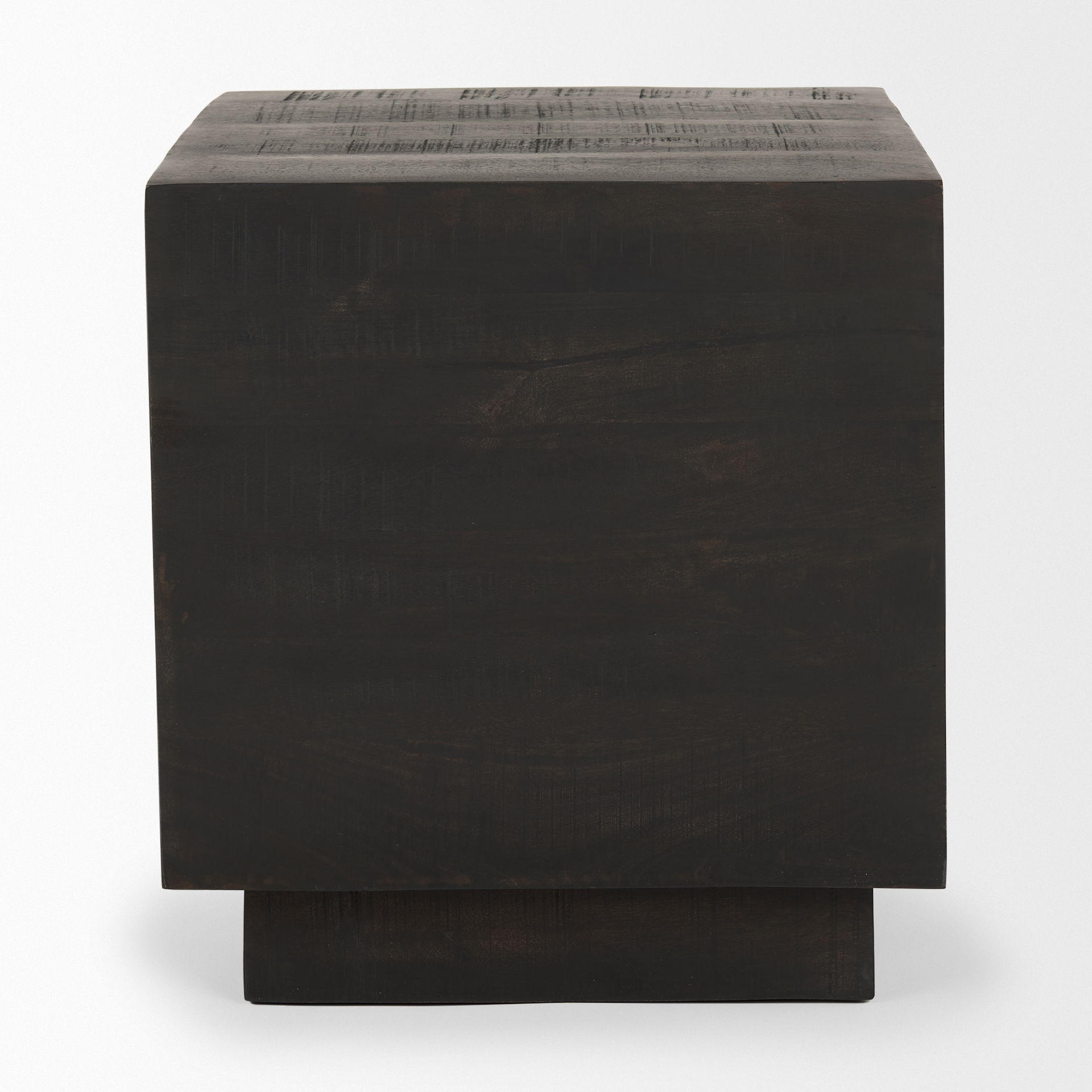 Hayden Dark Brown Wood End/Side Table, Side & End Table by Mercana, 22" length x 22" width x 24" height View 7