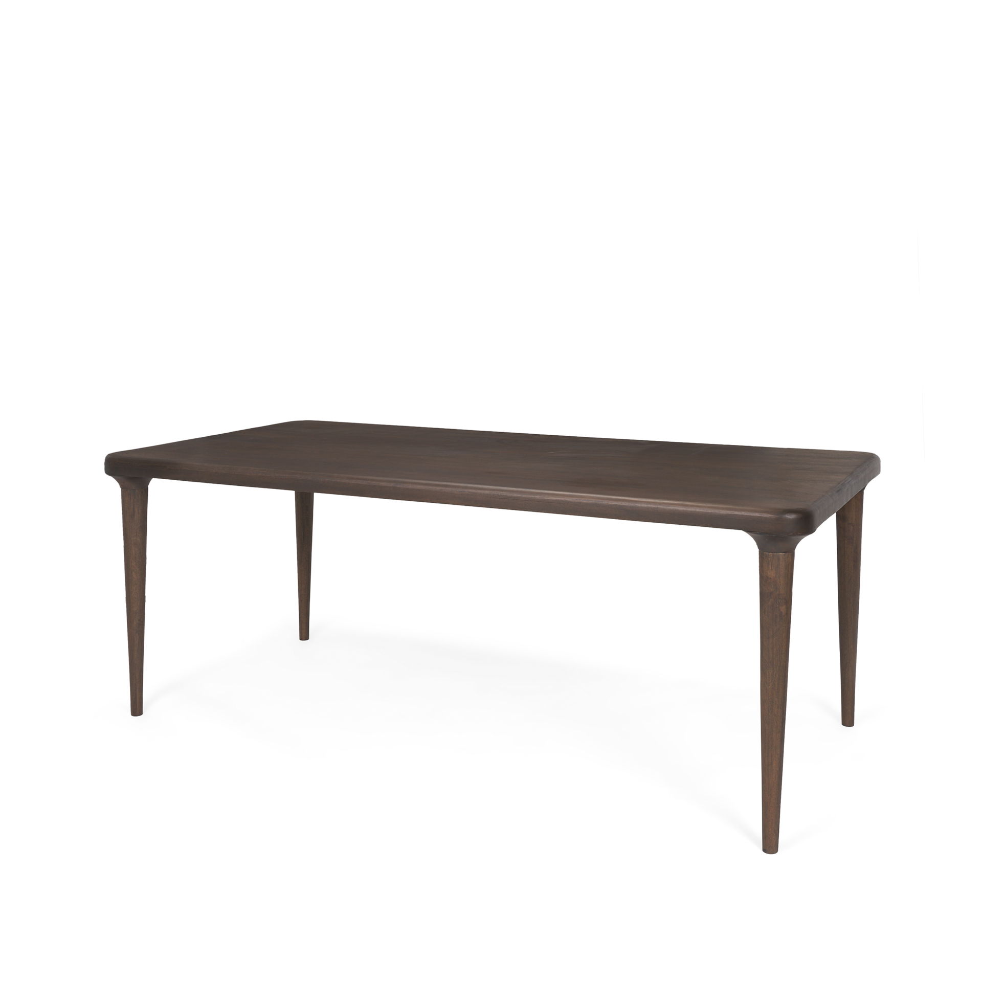 Suvan 72L Medium-Dark Brown Rectangular Wood Dining Table, by Mercana, 72" length x 36" width x 30" height View 1