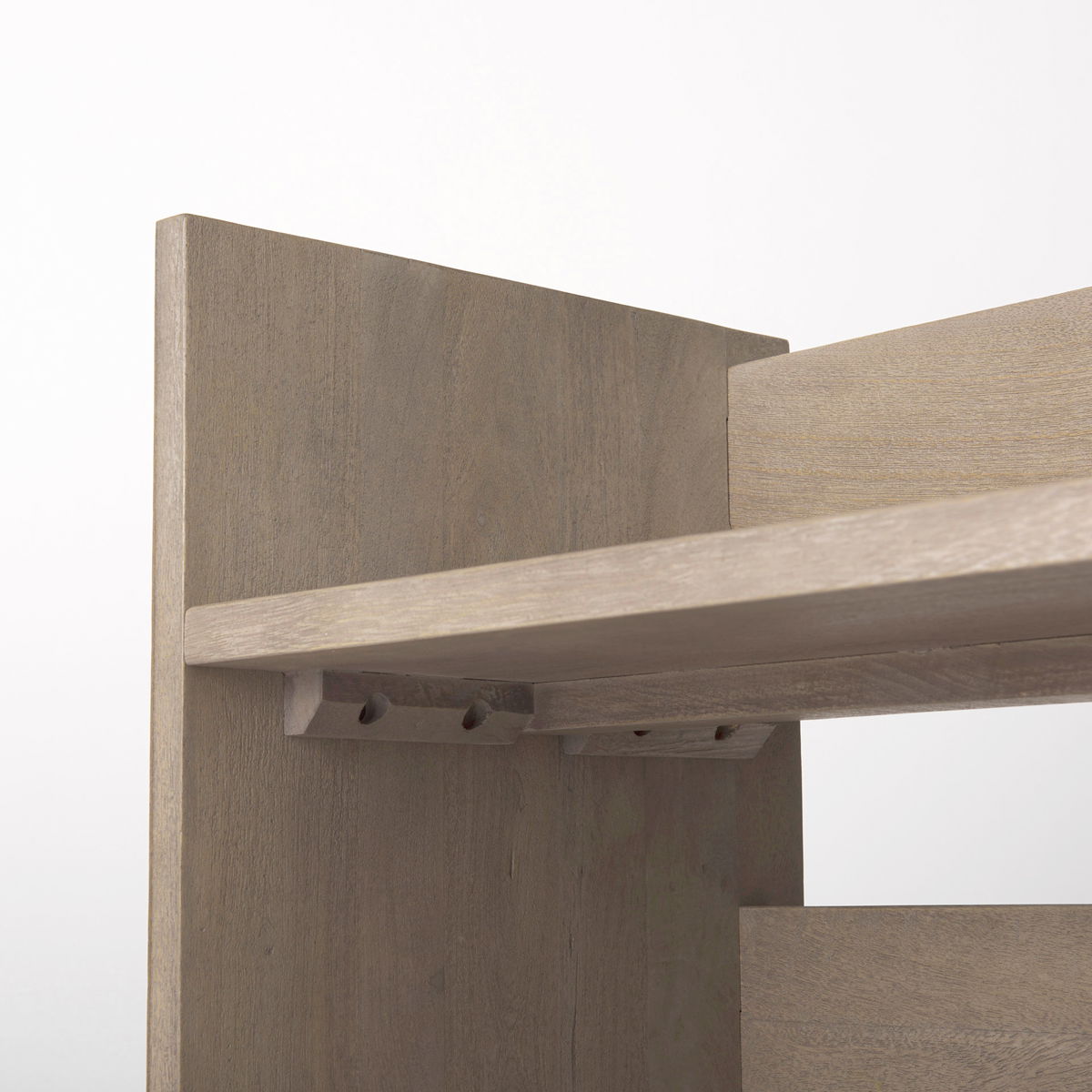 Aida Light Gray Wood Console Table, by Mercana, 76" length x 16" width x 36" height View 12