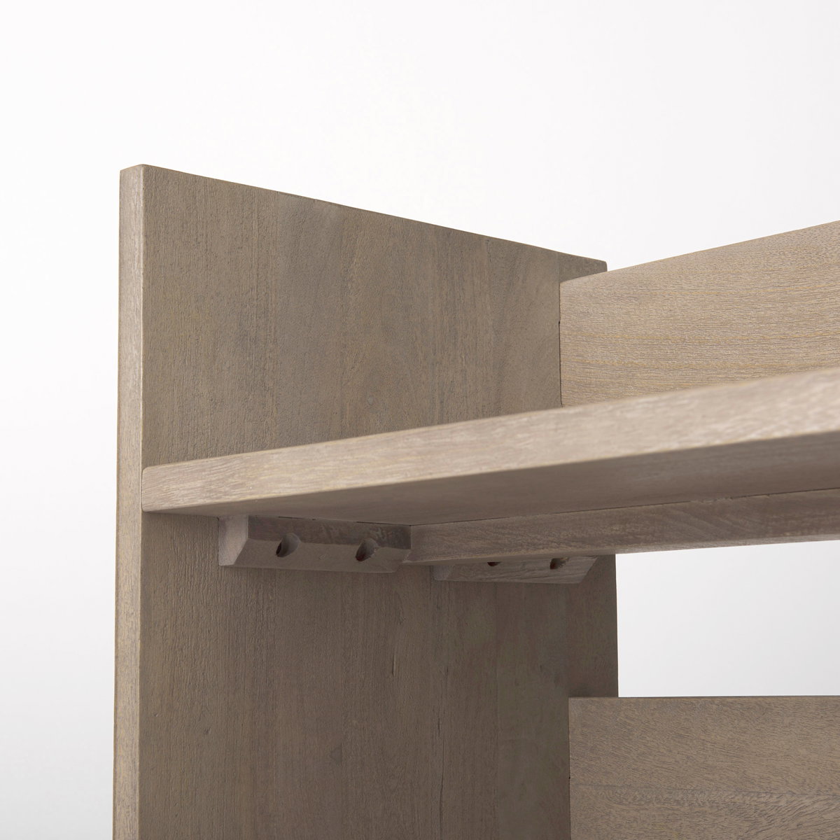 Aida Light Gray Wood Console Table, by Mercana, 76" length x 16" width x 36" height View 12