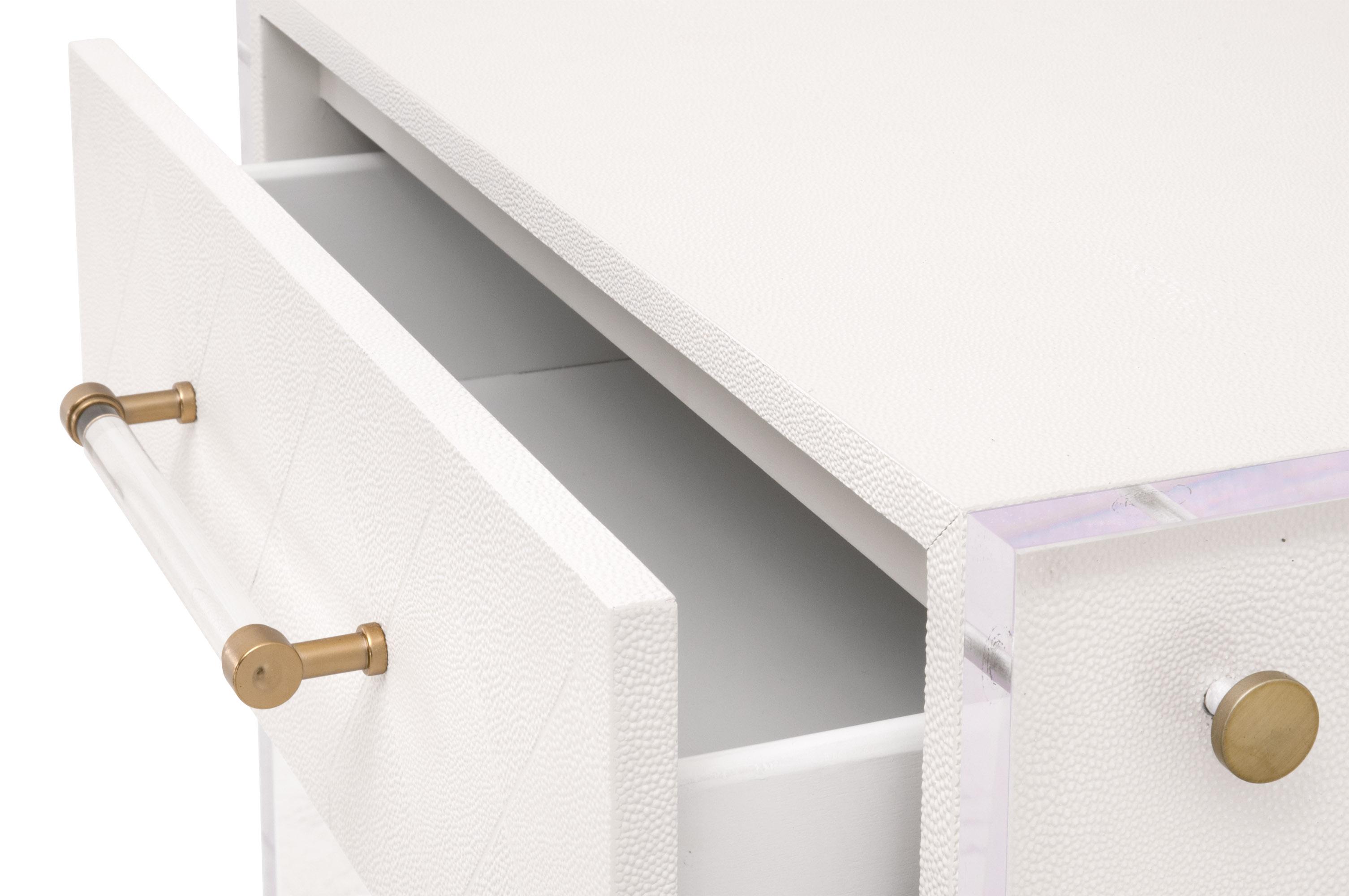 Sonia Shagreen 1-Drawer Nightstand, by Essentials for Living, 25" width x 26" height x 19" depth View 7