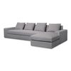 Thomas Right Sectional Grey, Sectional Sofa by Moe's Home, 125" width x 36" height x 41" depth thumbnail 3