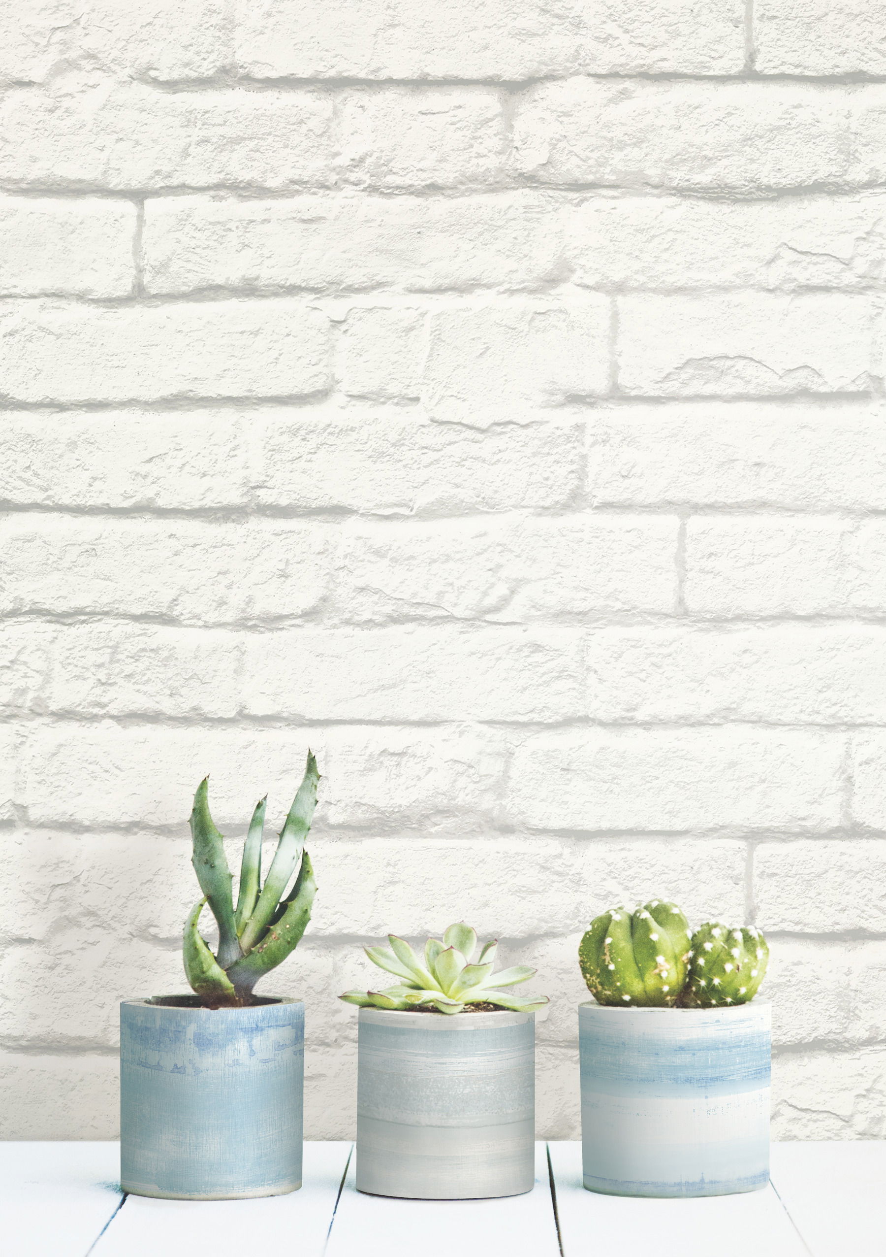 Magnolia Home Brick & Mortar White Peel & Stick Wallpaper large image 