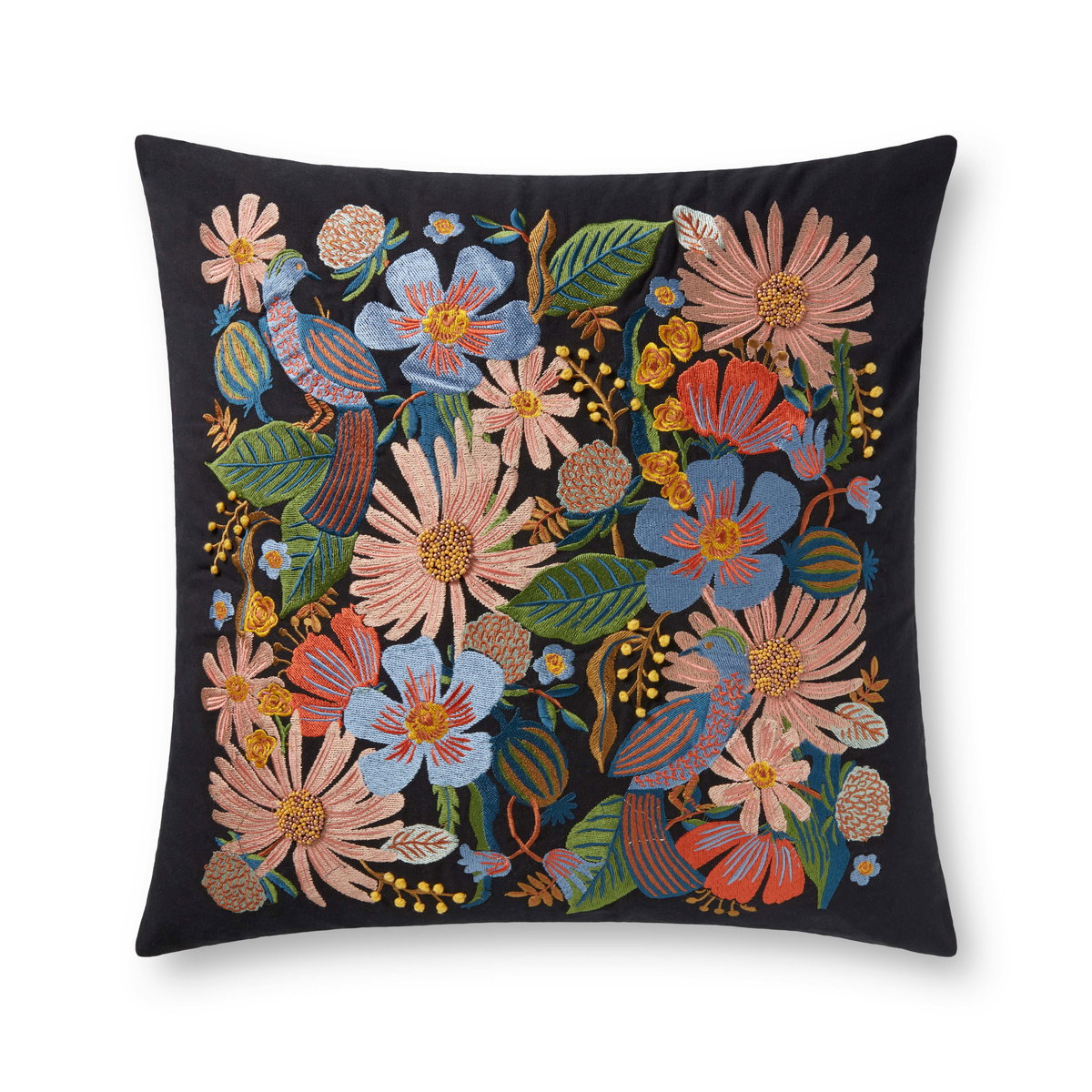 Rifle Paper Co. x Loloi Pillows Pillow, Decorative Pillow, 22" length x 22" width View 1