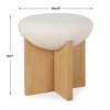 Lainie Minimalist Accent Stool, Low Stool by Uttermost, 18" width x 18.5" height x 18" depth thumbnail 3