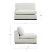 Rue Slipper Chair Off White, Accent Chair by Moe's Home, 41" width x 23.6" height x 41" depth thumbnail 11